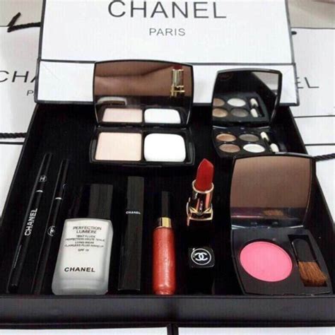 chanel mini makeup set|Chanel full makeup set.